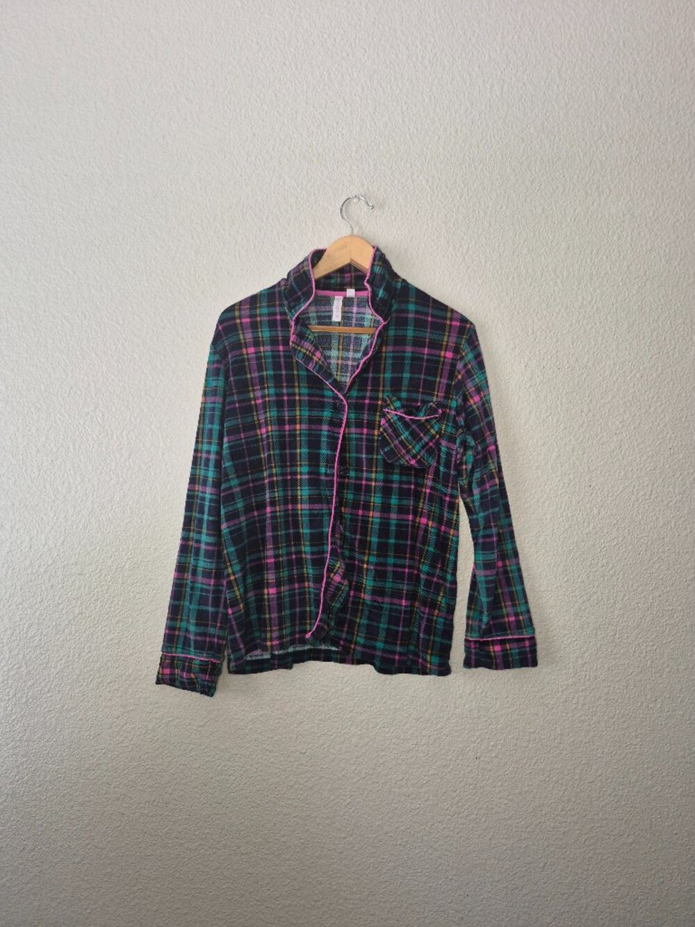 NWOT Defected Joyspun Womens Multi-color Soft Plaid Pajama Set Size: Medium